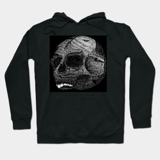 Hand Drawn Skull Head Hoodie